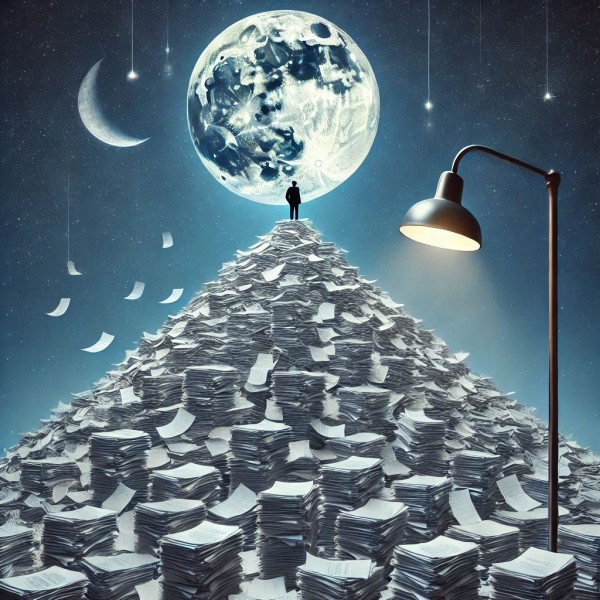 כמה קיפולי נייר נדרשים בכדי להגיע לירח?